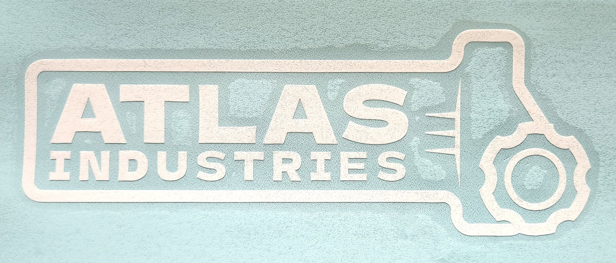 Atlas Industries Exterior Vinyl Decal: White